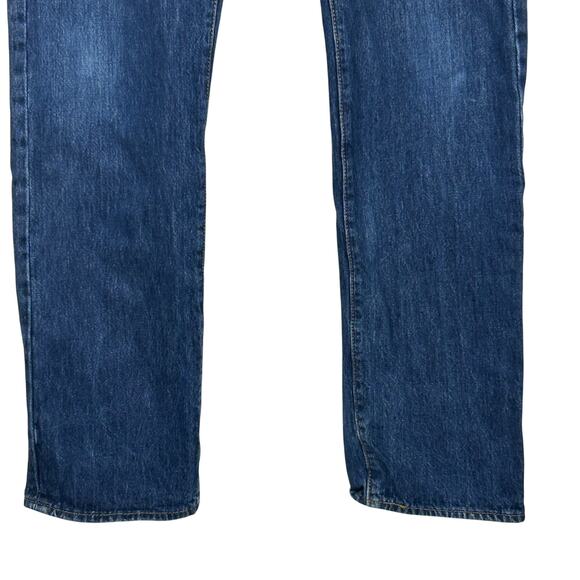 Levi's 501 Jeans Mens 34x34 Blue Dark Wash Button Fly Straight Leg Cotton - Picture 8 of 12